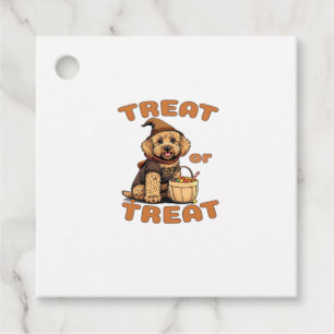 Etiquetas Para Lembrancinhas Traje de cachorro de Halloween Labradoodle "Aguard