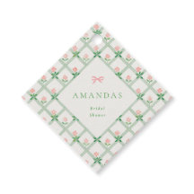 Treliça Floral com Laço Rosa Festa de Jardim Chá d