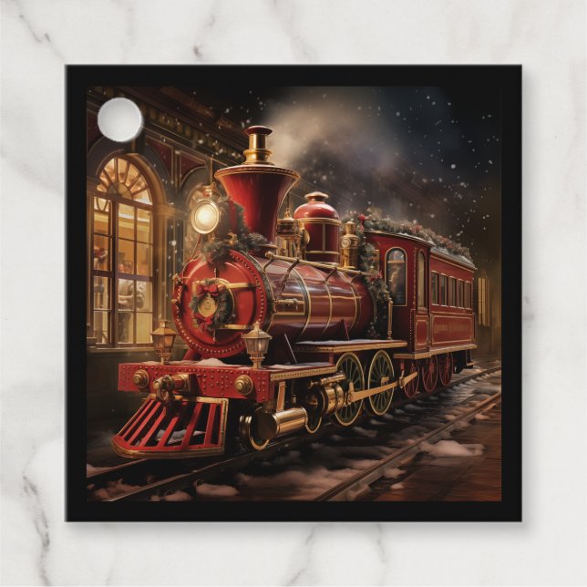 Etiquetas Para Lembrancinhas trem de Natal (Frente)