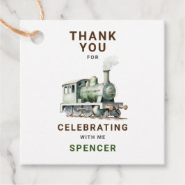 Etiquetas Para Lembrancinhas Trem Personalizáveis Com O Quadrado De Comboio Obr