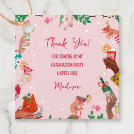 Etiquetas Para Lembrancinhas Trendy Doodle Cheers to Grad Photo Thank You Card