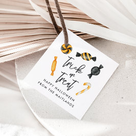 Etiquetas Para Lembrancinhas Truque ou Tratamento Clássico de Doces de Hallowee