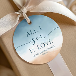 Etiquetas Para Lembrancinhas Tudo o que Vejo é Amor Oceano Praia Chuva de Prese