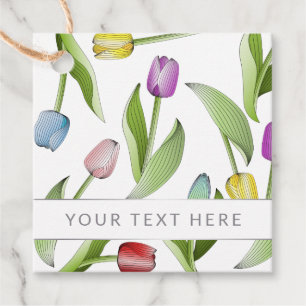 Etiquetas Para Lembrancinhas Tulipa Colorida Moderna Personalizada