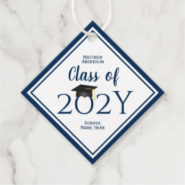 Etiquetas Para Lembrancinhas Turma de 2023 Formatura Azul Marinho Simples e Ele