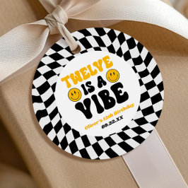 Etiquetas Para Lembrancinhas Twelve Is A Vibe Retro 12th Birthday Party