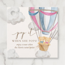 Etiquetas Para Lembrancinhas Twins Bearly Wait Teddy Bear Pop It When She Pops