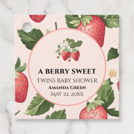 Etiquetas Para Lembrancinhas TWINS Berry Sweet Strawberry Chá de fraldas