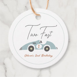 Etiquetas Para Lembrancinhas Two Fast Blue Race Car Boy 2nd Birthday