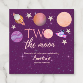 Etiquetas Para Lembrancinhas Two The Moon Girl Space Pink Planets 2nd Bday