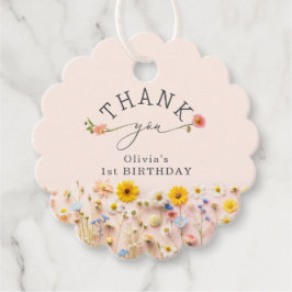 Etiquetas Para Lembrancinhas Um Aniversário De Flor Selvagem, Obrigado
