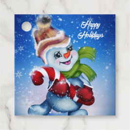 Etiquetas Para Lembrancinhas Um boneco de neve festivo