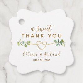 Etiquetas Para Lembrancinhas Um Doce Obrigado, Douradas Marcas De Favor Do Casa