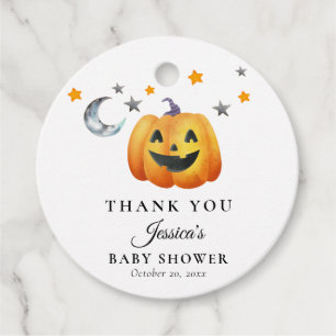 Etiquetas Para Lembrancinhas Um Pequeno Chá de fraldas de Abóbora do Halloween