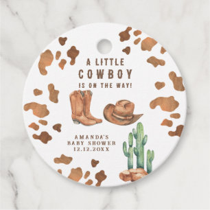 Etiquetas Para Lembrancinhas Um Pequeno Cowboy está a caminho do Chá de fraldas
