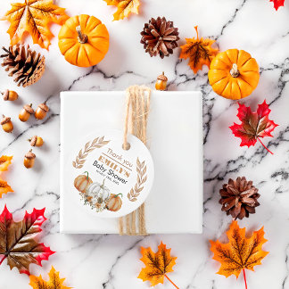 Etiquetas Para Lembrancinhas Um Pequeno Pumpkin está a caminho - Chá de fraldas