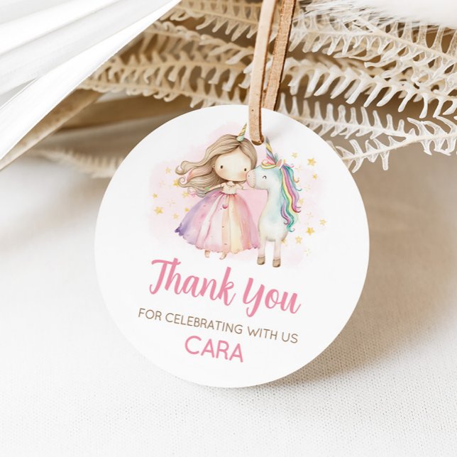 Etiquetas Para Lembrancinhas Unicorn Magical Day Birthday Party (Unicorn Birthday Party Favor Tags)