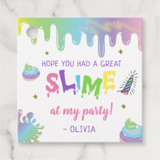 Etiquetas Para Lembrancinhas Unicorn Rainbow Slime Birthday