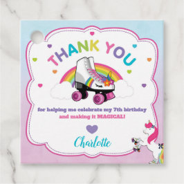 Etiquetas Para Lembrancinhas Unicorn Roller Skating Birthday Obrigado Por