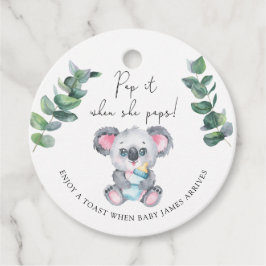 Etiquetas Para Lembrancinhas Ursa Koala Estoura quando ela estoura chá de bebê