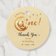 Urso Bebê Fofo Dormindo Na Lua 1º Aniversário