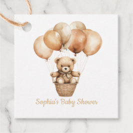 Etiquetas Para Lembrancinhas Urso de Teddy Bonito com Balões Obrigado