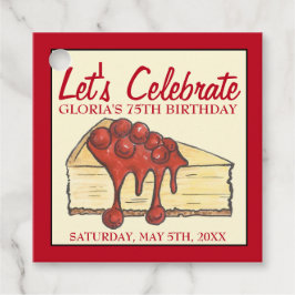 Etiquetas Para Lembrancinhas Vamos Celebra Aniversário do Dessert Cherry Cheese