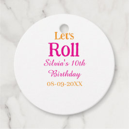 Etiquetas Para Lembrancinhas Vamos rolo feliz 10º aniversário adicione nome ret