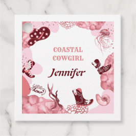 Etiquetas Para Lembrancinhas vaqueira costeira rosa