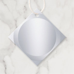 Etiquetas Para Lembrancinhas Vazio Elegante Moderno da Tendy Metallic Faux Silv