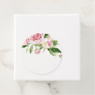 Etiquetas Para Lembrancinhas Vazio Floral de Cor de Água de Pedra Verde Molhada