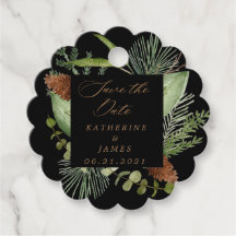 vegetação de inverno elegante salvar a data