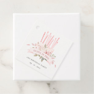 Etiquetas Para Lembrancinhas Velas De Bolo Floral Suave A Qualquer Idade Aniver