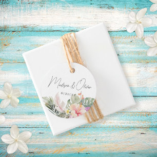 Etiquetas Para Lembrancinhas Vendedor Tropical Botânica Watercolor Favor de Cas