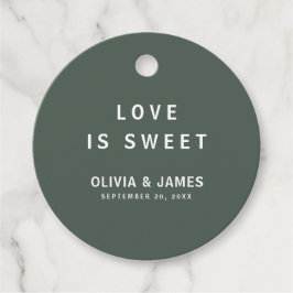 Etiquetas Para Lembrancinhas Verde Escuro | Amor Doce De Casamento Moderno Mini