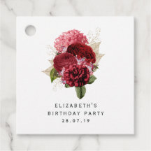 Vermelho e Dourado Floral