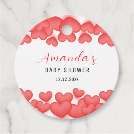 Etiquetas Para Lembrancinhas Vermelho Simples Um Pequeno Chá de fraldas Querido