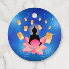 Etiquetas Para Lembrancinhas Vesak Day Buddha sobre Lotus Lantern Vaisakha