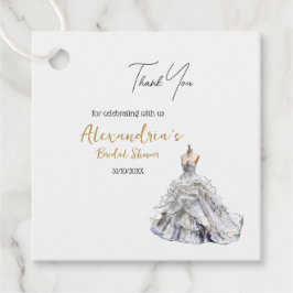 Etiquetas Para Lembrancinhas Vestido de Casamento de Chá de panela Personalizad