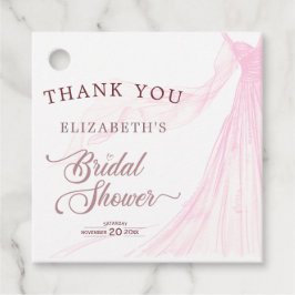 Etiquetas Para Lembrancinhas Vestido de Noiva Rosa Suave Elegante Presente de N