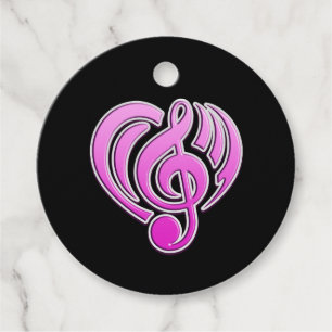 Etiquetas Para Lembrancinhas Vibrações Amor Musical Coração Rosa Nota Musical D