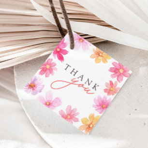 Etiquetas Para Lembrancinhas Vibrant Summer Floral Wildflower Obrigado