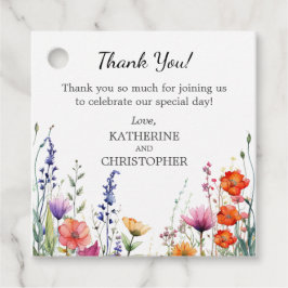 Etiquetas Para Lembrancinhas Vibrant Wildflower Wedding Thank You Gift