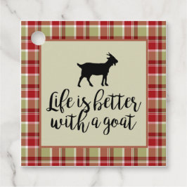 Etiquetas Para Lembrancinhas Vida melhor com Xadrez de cabra