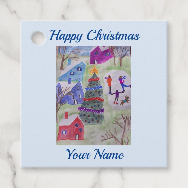 Etiquetas Para Lembrancinhas Vila de Natal (Frente)