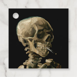 Etiquetas Para Lembrancinhas Vincent van Gogh - Crânio com cigarro queimado