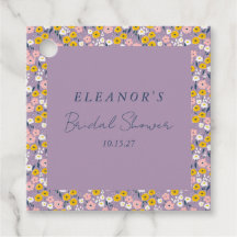 Vintage Amarelo Roxo Floral Chuveiro de Noiva Pers