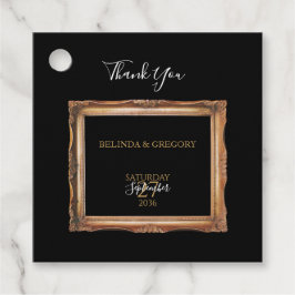 Etiquetas Para Lembrancinhas Vintage Black & Dourado Wedding