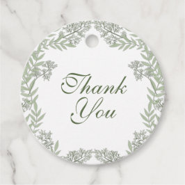 Etiquetas Para Lembrancinhas Vintage Botânica de Casamento Verde Oleícola