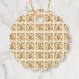 Etiquetas Para Lembrancinhas Vintage Capybara Floral Favor Tags